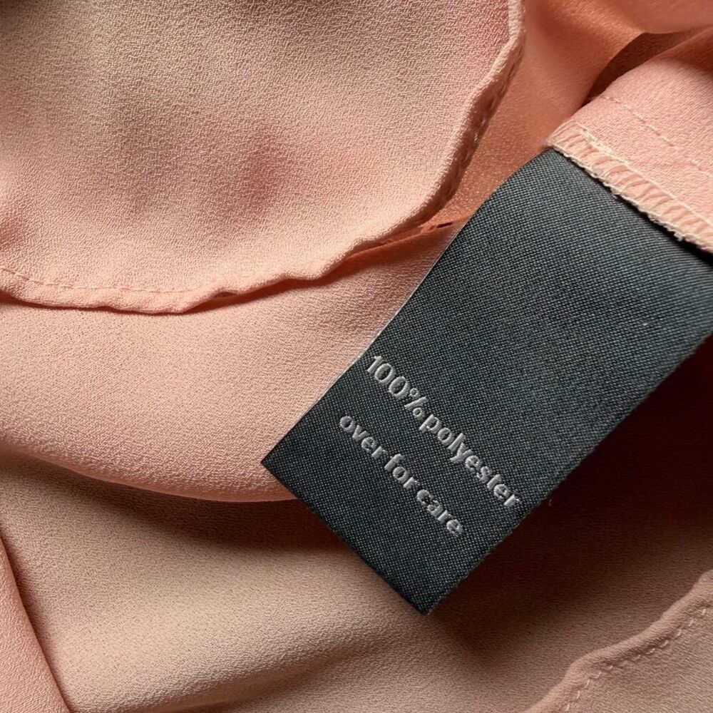 The Limited Pleated Ruffle Romantic Chiffon Blouse in Dusty Rose / Pink Large - Picture 6 of 6